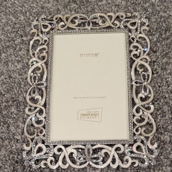 Argento SC Swarovsky 4x6" "Bow" picture frame. Style B008KXDPG8. NWT in box - Picture 1 of 5